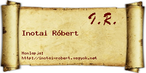Inotai Róbert névjegykártya